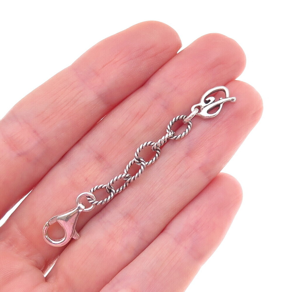 Carolyn Pollack Sterling Silver Vintage Bracelet / Necklace Chain Extension 2" - Picture 2 of 10